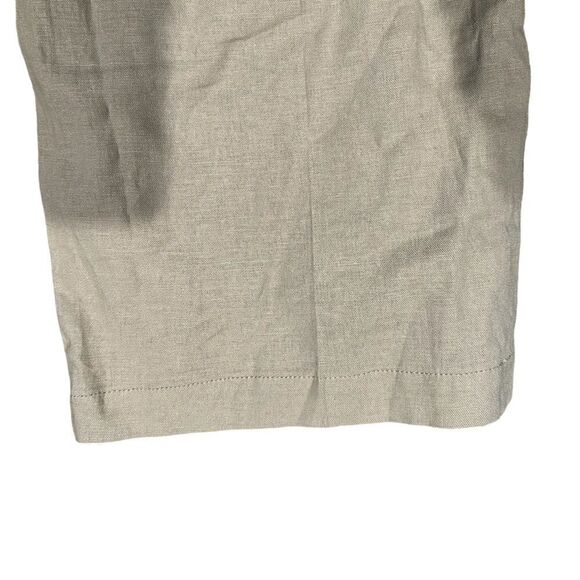 NWT New York Signature Women’s Linen Khaki Wide Leg Crop Pants - Size 8 - Picture 4 of 7